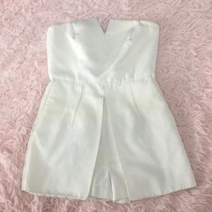 Topshop White Strapless Romper